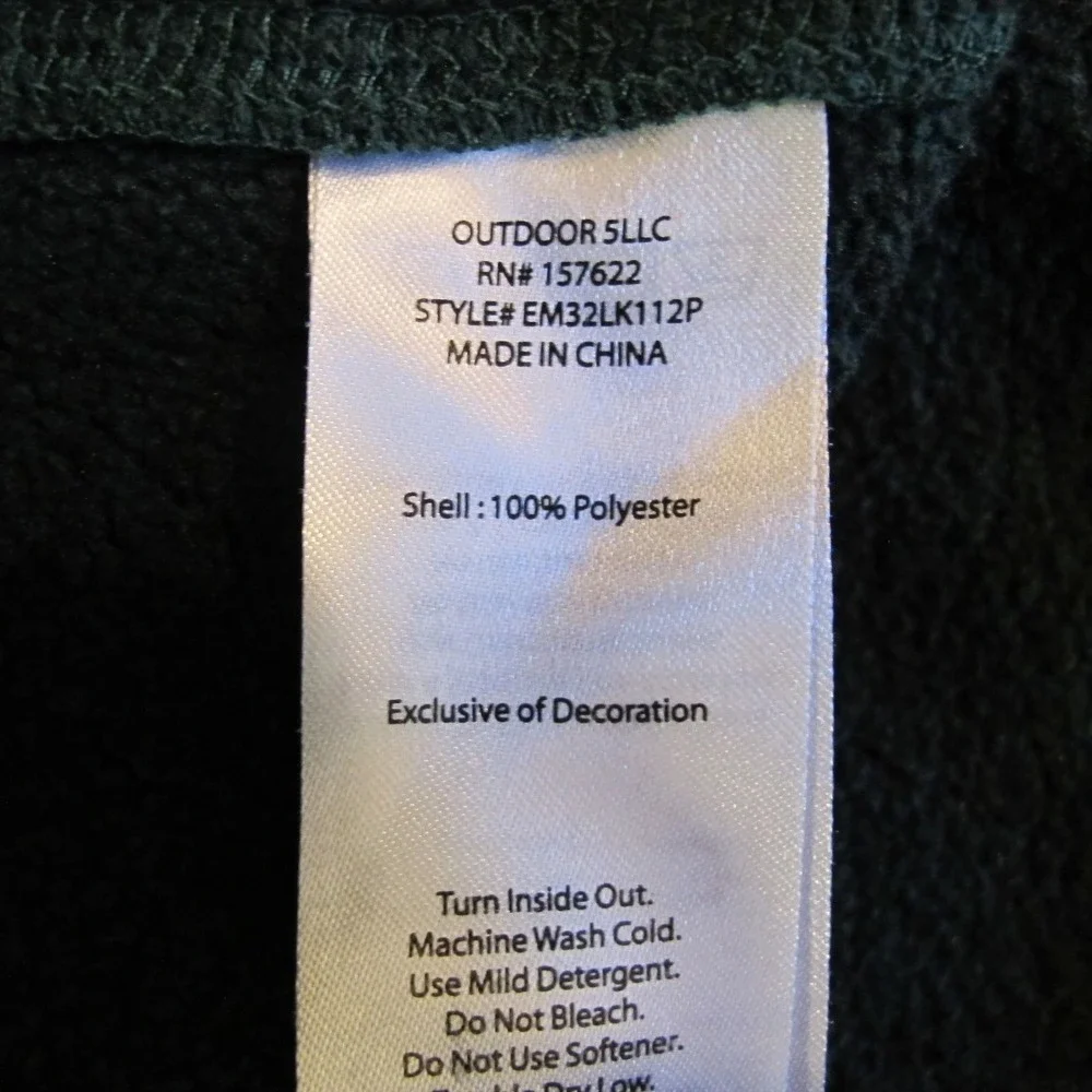 Eddie Bauer 1/2 Zip Pullover Camp Sweater‎ Men's Size XXL Green Polyester